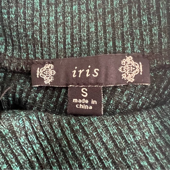 IRIS forest green bodycon ribbed dress - Picture 9 of 11